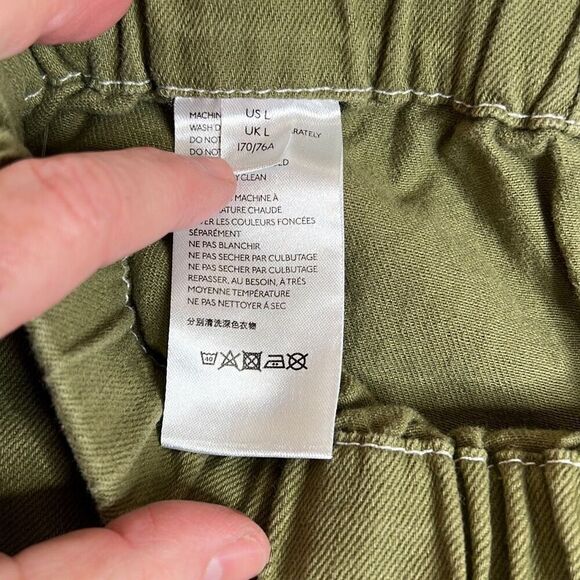 Urban Outfitters BDG Pull On Contrast Shorts Olive Green Size Large - Picture 4 of 7